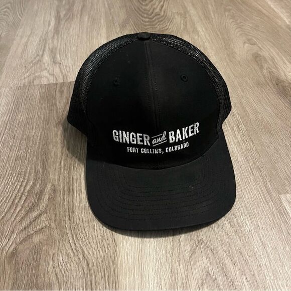 Ginger and Baker Fort Collins Colorado Black & White Trucker Hat - Picture 2 of 8